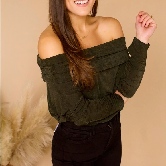 Nicolette Bodysuit- Deep Olive - Picture 2 of 5